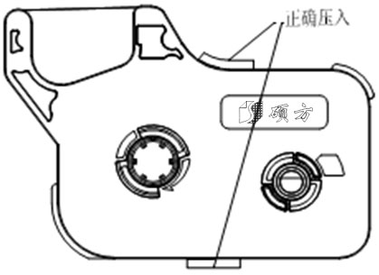 碩方線號機色帶盒安裝示意圖